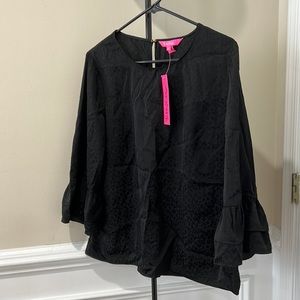 NWT Lilly Pulitzer Size L Onyx Christie Top